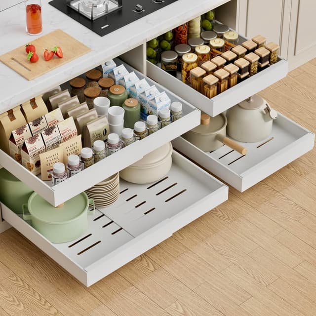 Detalle de PAKETA 4-Pack Pull Out Cabinet Organizer 21"