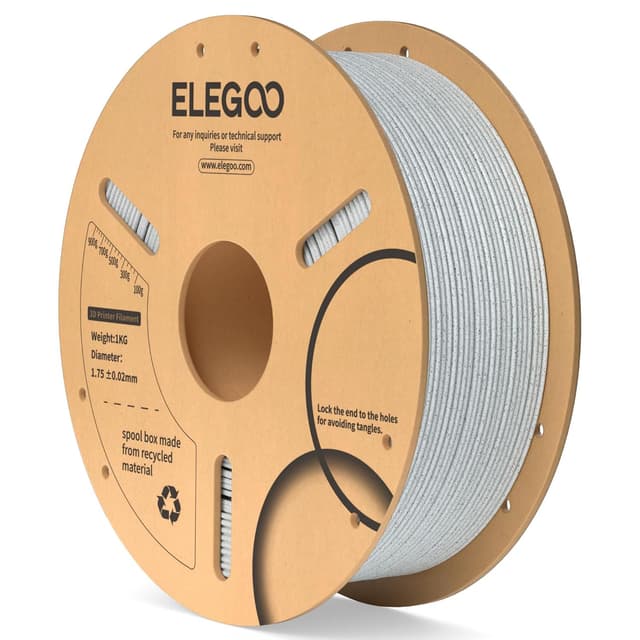 Detalle de ELEGOO PLA Filament 1.75mm Marble 1kg (Silk-style) for most FDM 3D printers