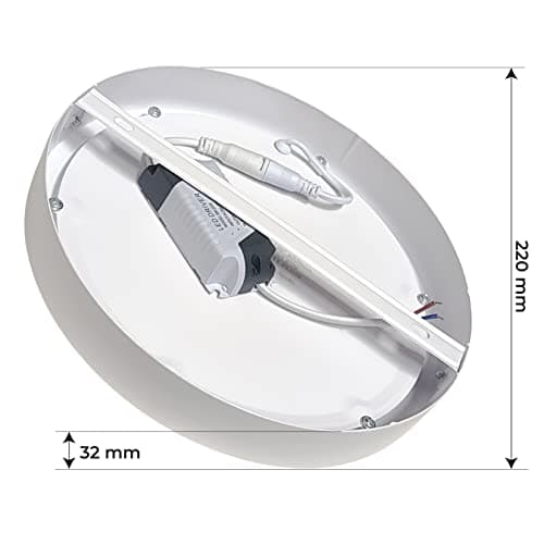 Detalle 2 de LED ATOMANT plafón LED redondo de superficie 220 mm, 20W y 1800 lm en blanco neutro (4500K)