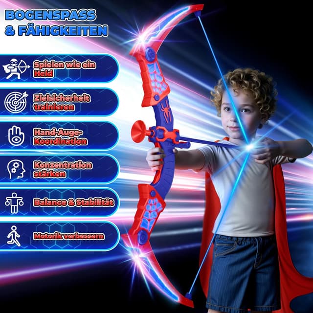 Detalle de Spielzeug Pfeil Bogen mit LED ab 3