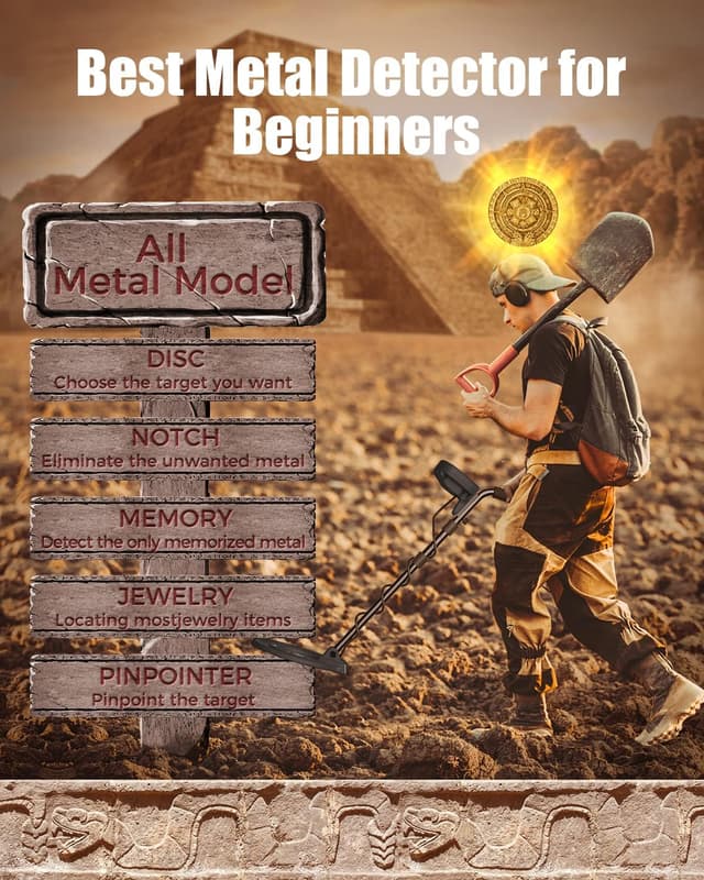 Detalle 2 de MIYAY Détecteur de métaux professionnel 10" bobine 43–60"