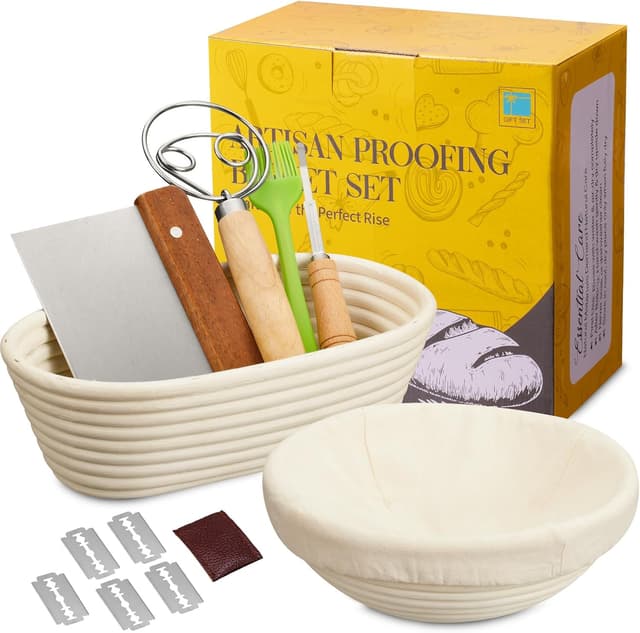 Imagen de Dimpola Banneton Bread Proofing Basket Set 2 🍞 en OfertitasTOP