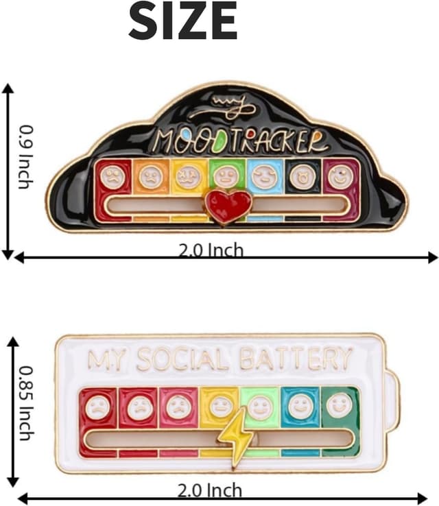 Detalle 2 de Fenglin-joy Social Battery Pin 4er Set