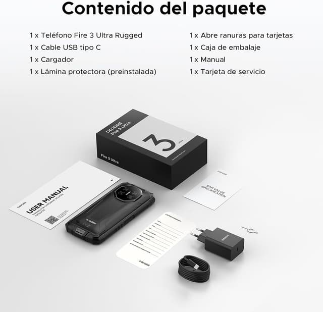Thumbnail 7 de DOOGEE Fire 3 Ultra 🛡️ Móvil Rugerizado 5.5" IP68, 24GB/256GB