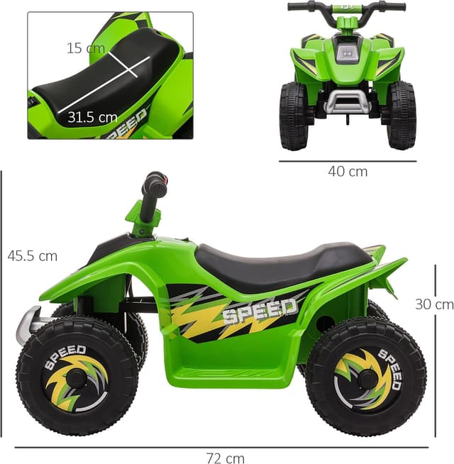 Thumbnail 6 de HOMCOM Quad électrique 6V pour enfants 18–36 mois