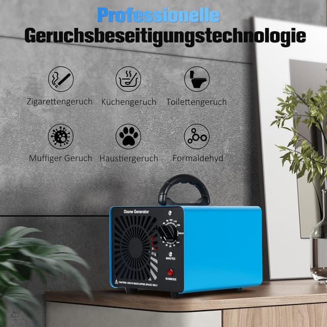 Detalle de Ozongenerator OG-75 (GMGXX) 75.000 mg/h für Räume bis zu 400 m² mit 120-Minuten-Timer