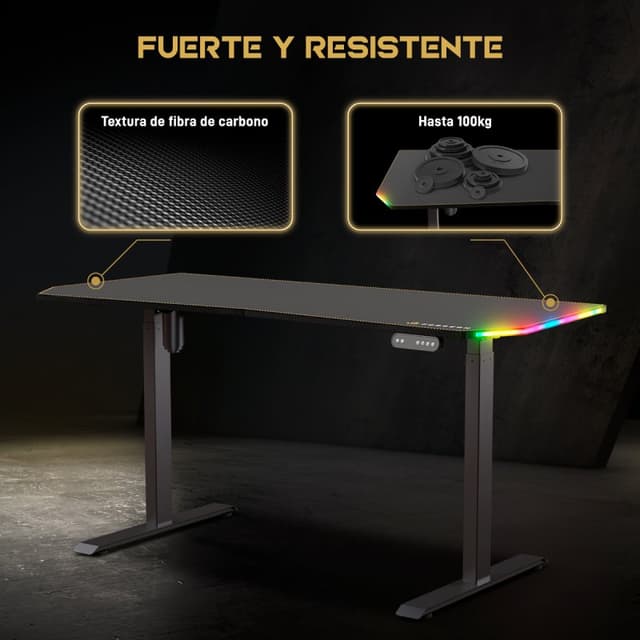 Detalle 2 de Forgeon Battleground Mesa Gaming regulable en altura 160x70 cm