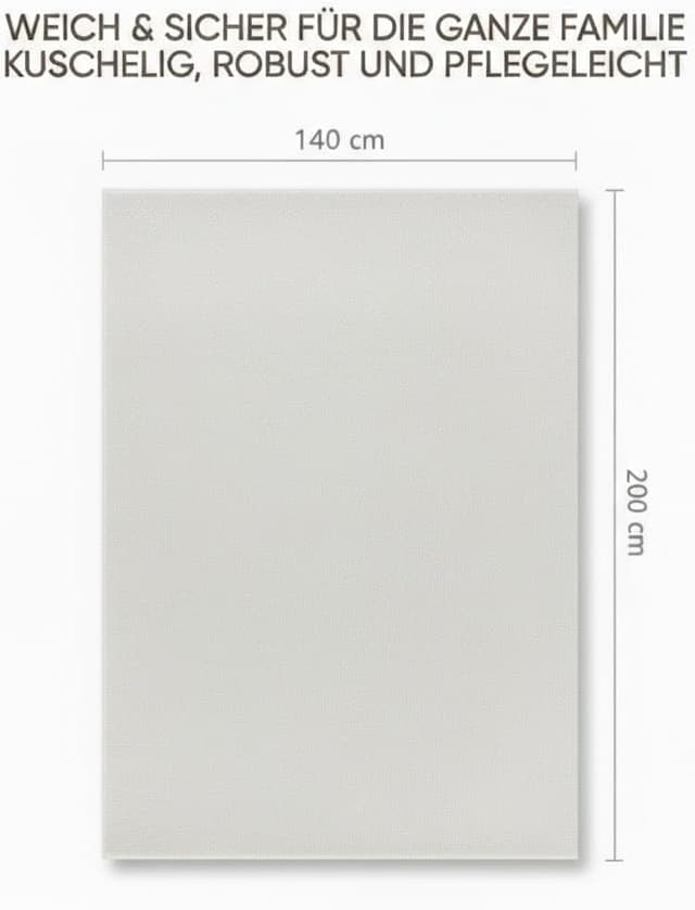 Thumbnail 1 de Jimri Moderner Teppich 140x200 cm Cream Weiß