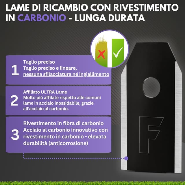 Thumbnail 4 de Filzada 45x Lame Carbonio per Husqvarna 305