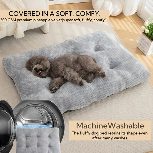 Thumbnail 4 de Fesky Dog Crate Mat Plush Bed 80x55cm