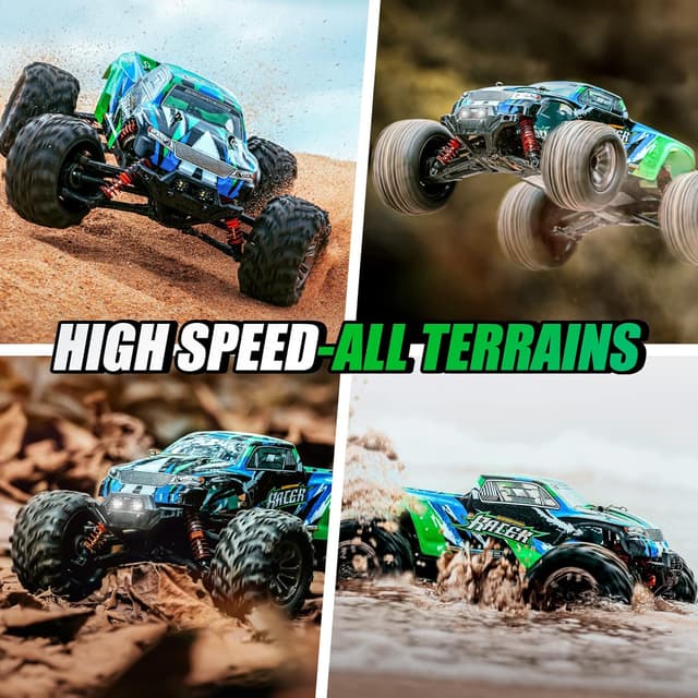 Detalle de YONCHER YC200 auto radiocomandata 1/16 4WD 45+ km/h off-road con telecomando 2 batterie