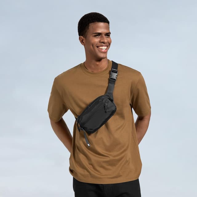 Detalle de tomtoc 1,5L Sacoche bandoulière noir