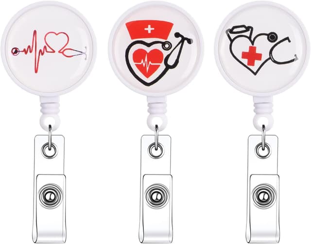 Detalle de Vicloon Llavero retráctil enfermera 3 unidades 🎗