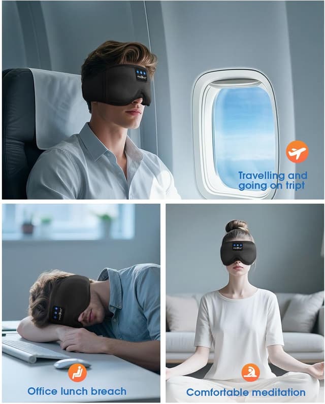 Thumbnail 6 de MUSICOZY 3D Schlafmaske Kopfhörer 16 Stunden