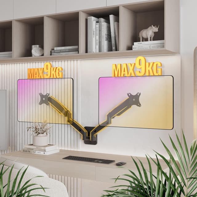 Thumbnail 5 de RICOO S4711 supporto doppio per monitor 17-32