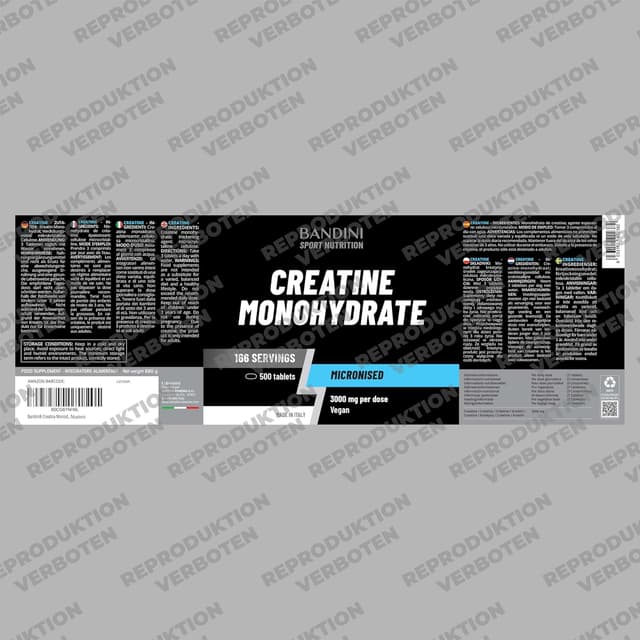 Thumbnail 4 de Bandini Creatin Monohydrat 500 Tabletten