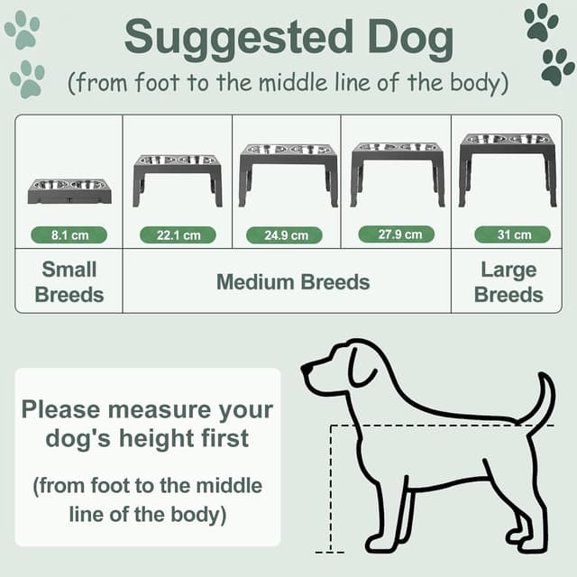 Thumbnail 6 de Erhöhte Hundenäpfe mit 5 Höhen und Edelstahlschüsseln