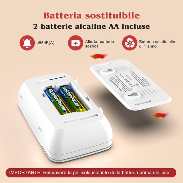 Thumbnail 6 de Safeliveo Rilevatore di monossido di carbonio con schermo LCD e sensore CO, batteria sostituibile (EN 50291-2 pezzo)