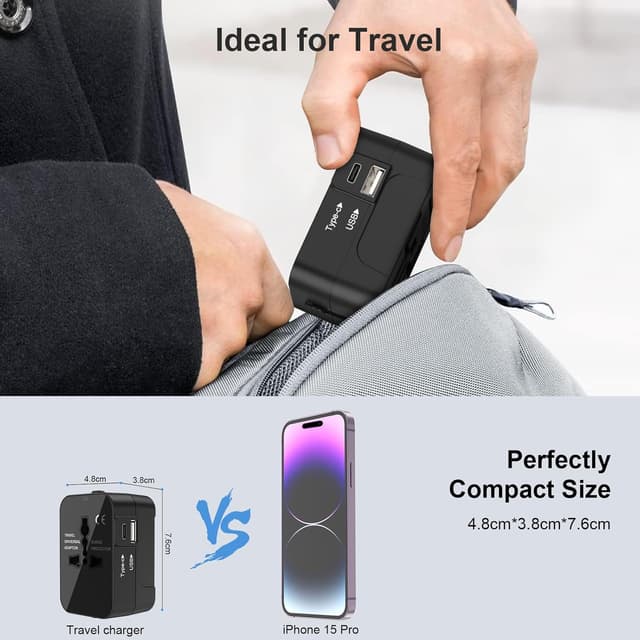 Thumbnail 6 de Amoner Adaptador de Viaje Universal USB