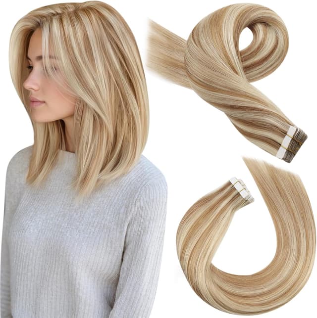 Imagen de Moresoo Blonde Tape-in 12 Inch 20 Pieces hair extensions 💇♀ en OfertitasTOP