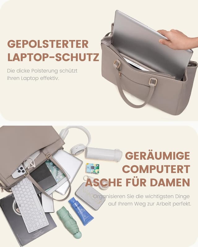 Detalle 2 de LOVEVOOK Laptoptasche 15,6 Zoll Business Bag