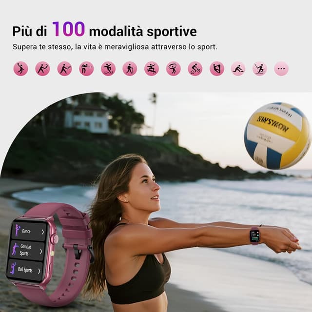 Detalle de IOWODO 1,91" Smartwatch fitness con SpO2