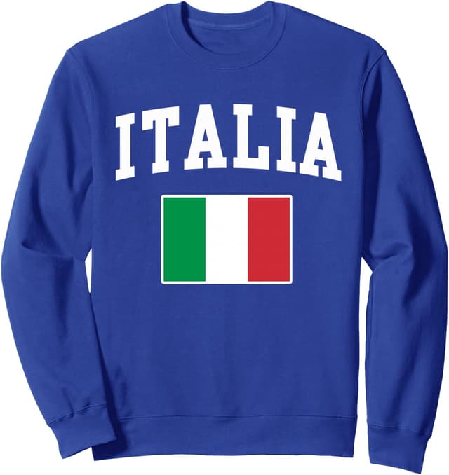 Detalle de Felpa con bandiera Italia “Italiano” – regalo per uomo, donna e bambini