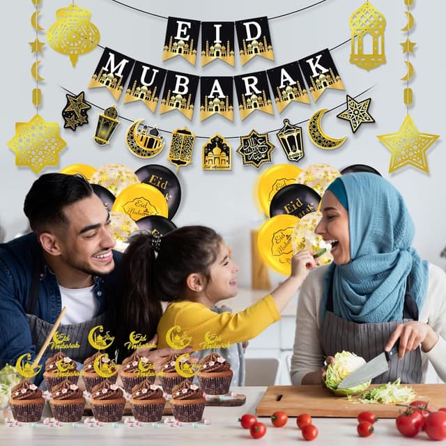 Thumbnail 5 de AhfuLife Ramadan Mubarak Decorations 6Pcs 🎉