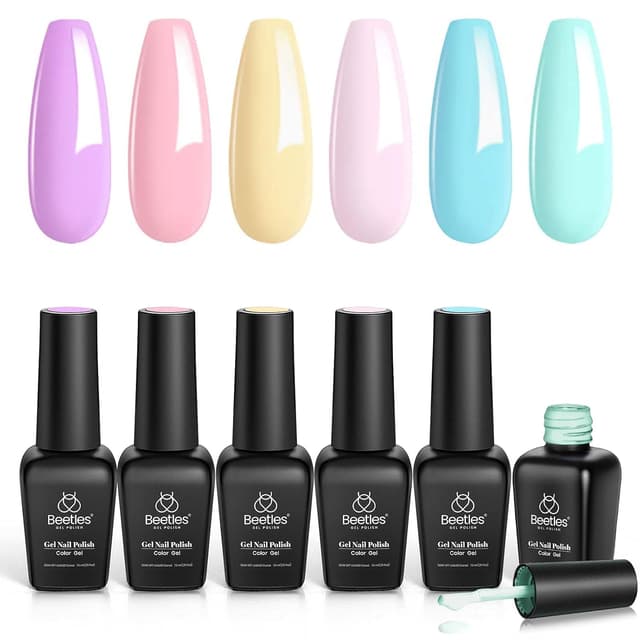 Detalle de Beetles UV Gel Nagellack Set 6 Farben