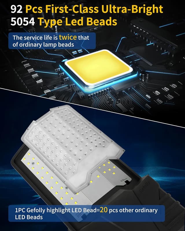 Detalle 2 de Gefolly SL-10000 Farolas solares exteriores 6500K