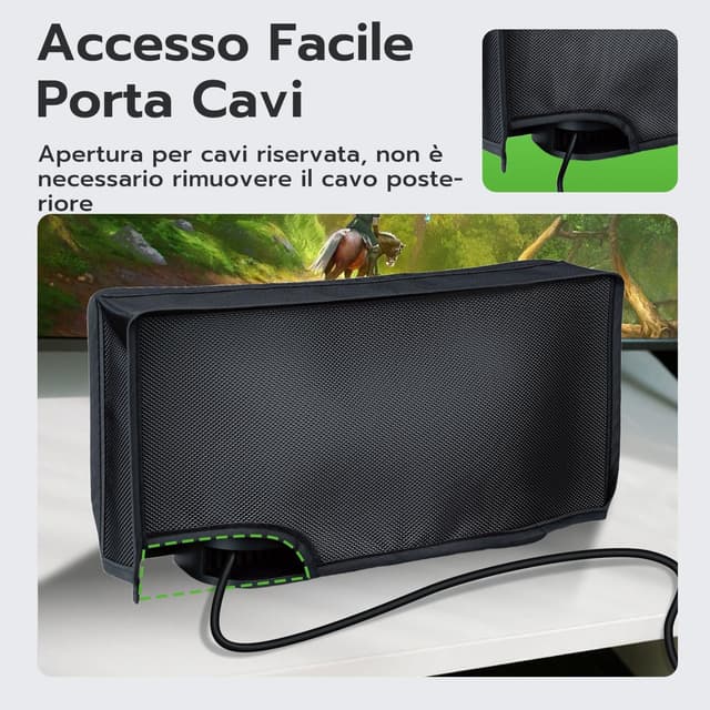Detalle de Tolesum Copertura antipolvere protettiva per Switch 2 e base ufficiale Switch 2 (cover accessorio anti-graffio e impermeabile) - nero
