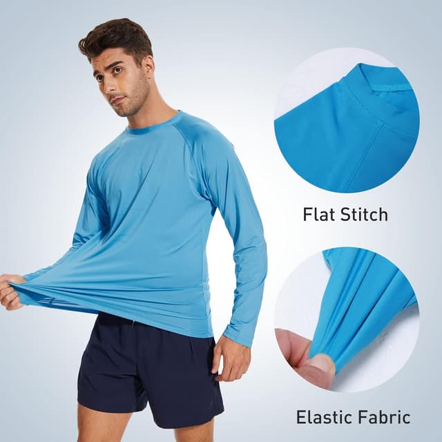 Detalle de Arcweg Rashguard homme manches longues anti-UV UPF 50+ (séchage rapide, léger) M-3XL