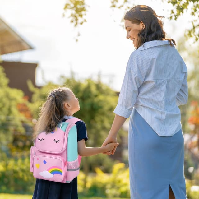 Thumbnail 6 de Aucuu zainetto impermeabile leggero per ragazze e bambini (grande capacità, multi-scomparto)