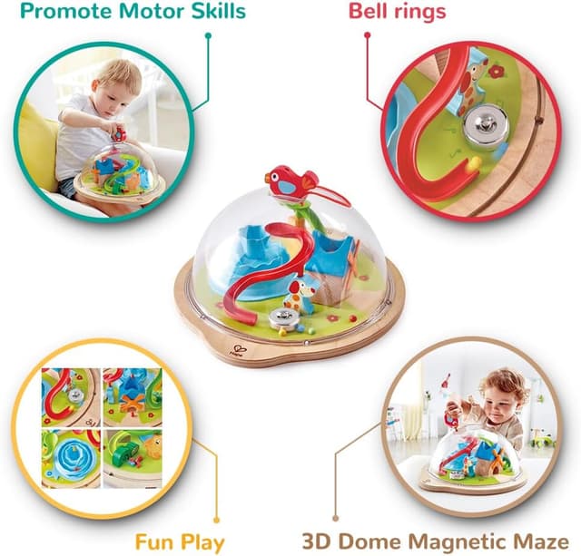 Detalle de Hape E0458 Sunny Valley Adventure Dome magnetic maze playset