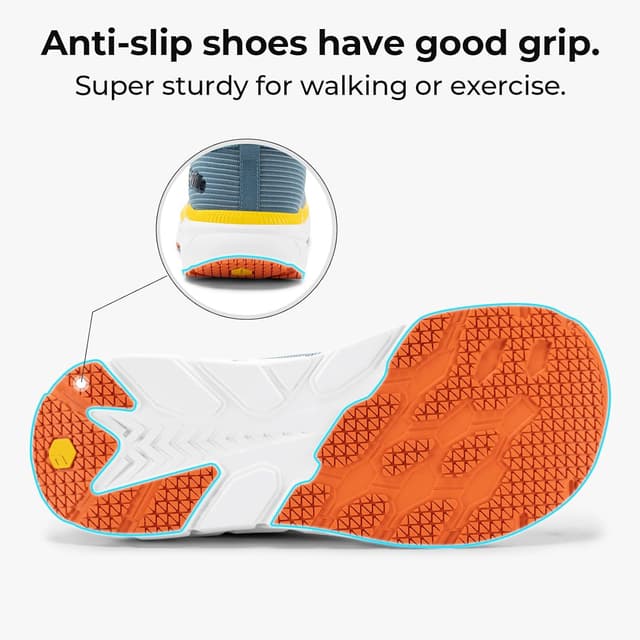 Detalle de FitVille Extra Weite Laufschuhe für Herren – gedämpfte, atmungsaktive Joggingschuhe mit breiter Zehenbox