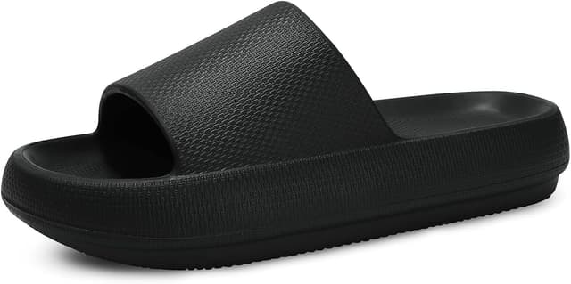 Detalle de welltree Pillow Slippers Slides for Women & Men with Non-Slip EVA Sole