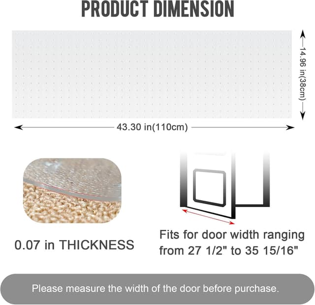 Detalle de Uross Carpet Protector Cat scratch mat 3pcs 🐾