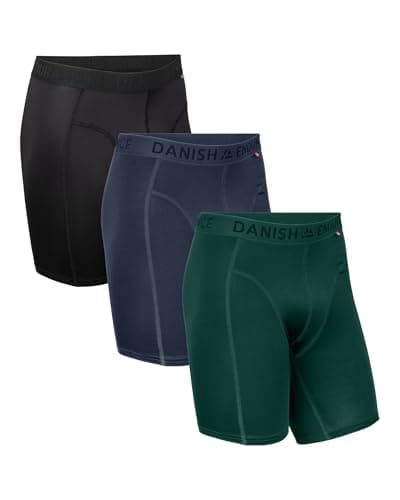 Detalle de DANISH ENDURANCE Calzoncillos bóxer deportivos para hombre (pack de 3) con pernera larga MC