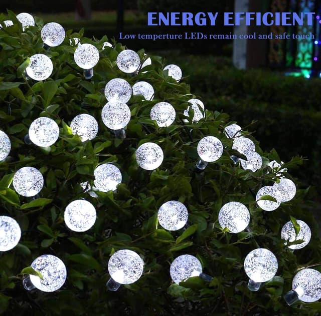 Detalle 2 de Solar String Lights 100 LED Globe for Outdoor Use 🎇