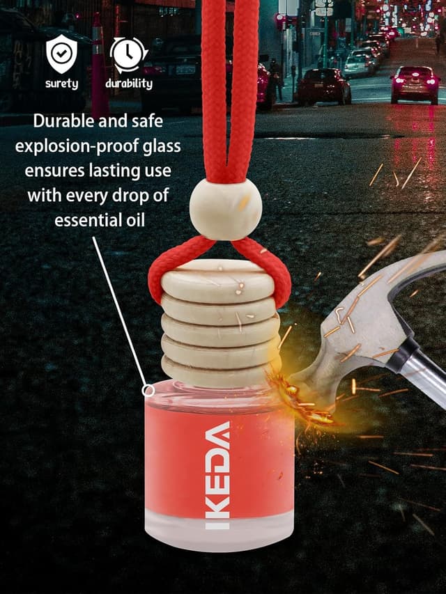 Detalle 2 de Ikeda Auto-Lufterfrischer mit Clip, 45+ Tage Duft, 10 ml – für Auto und Zuhause