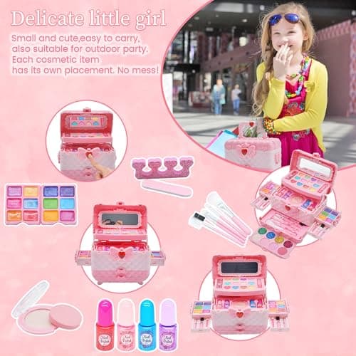 Thumbnail 3 de Kit de Maquillaje Lavable para Niñas - 57 Pcs 🎀