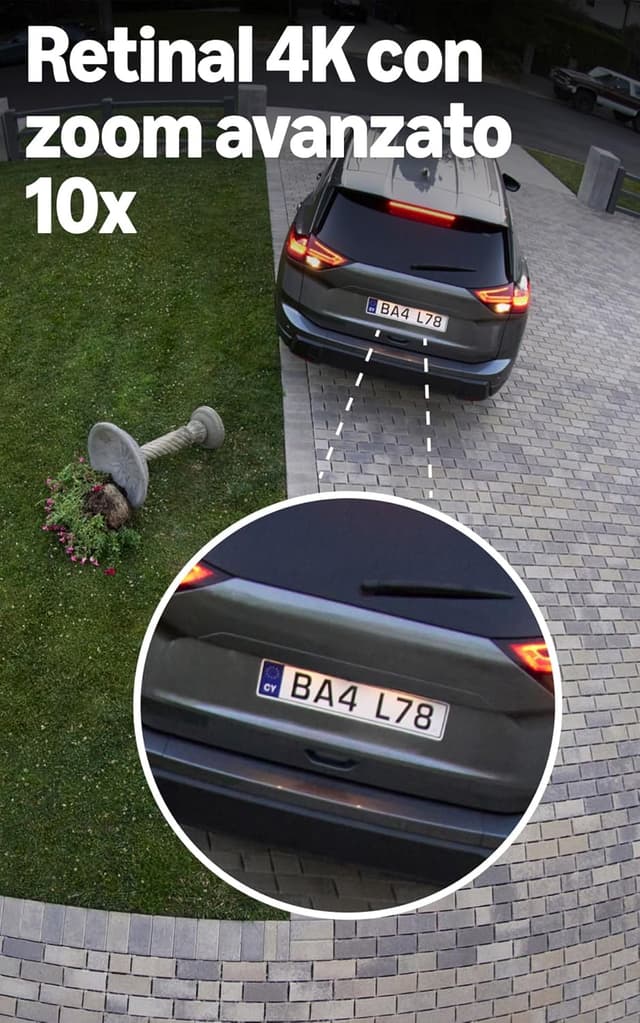 Detalle de Ring Videocamera esterna Pro Plug-In (Outdoor Camera Pro) con visione Retinal 4K e zoom 10x