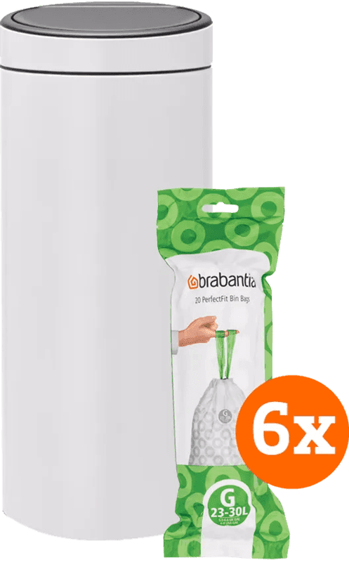 Detalle de Brabantia Touch Bin 30 Liter White