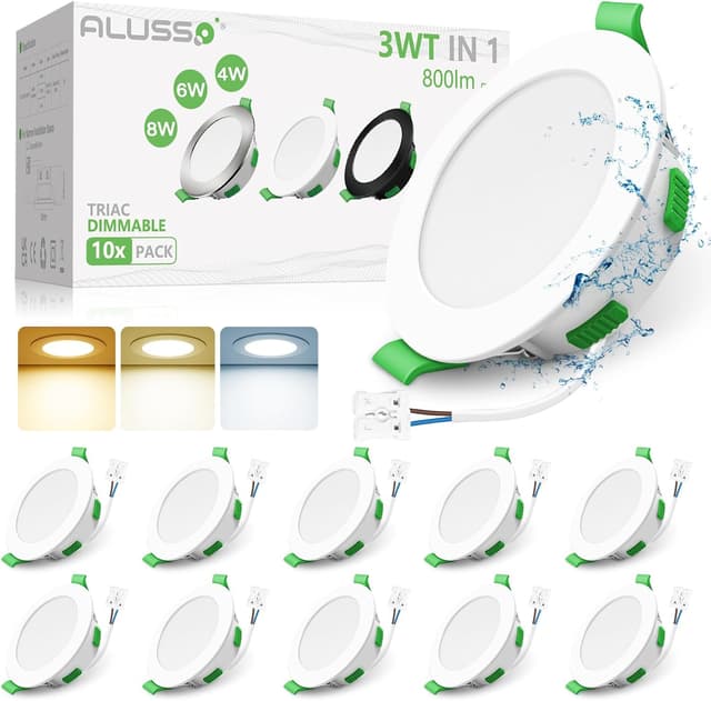 Detalle de ALUSSO LED Einbaustrahler 10er Set 68 mm