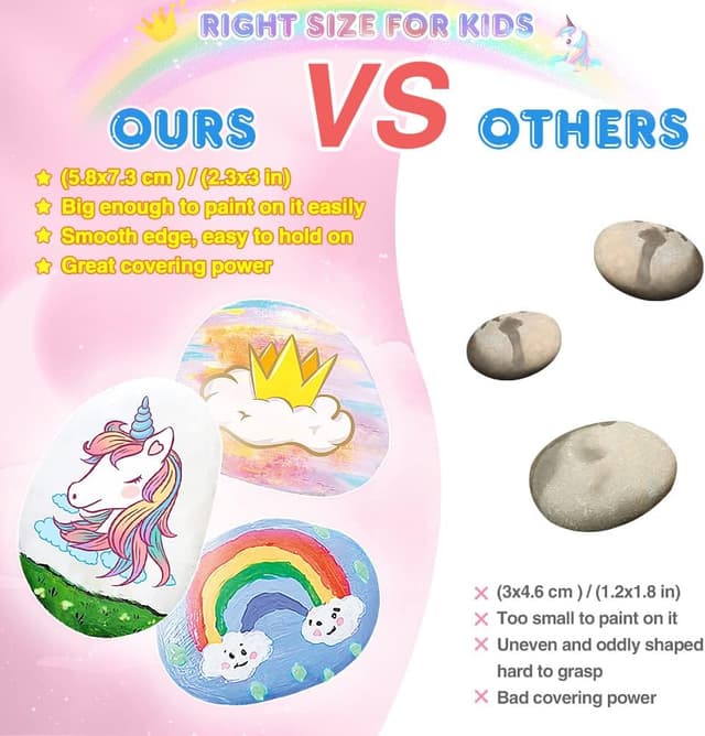 Detalle de Rock painting kit for kids 12 paints