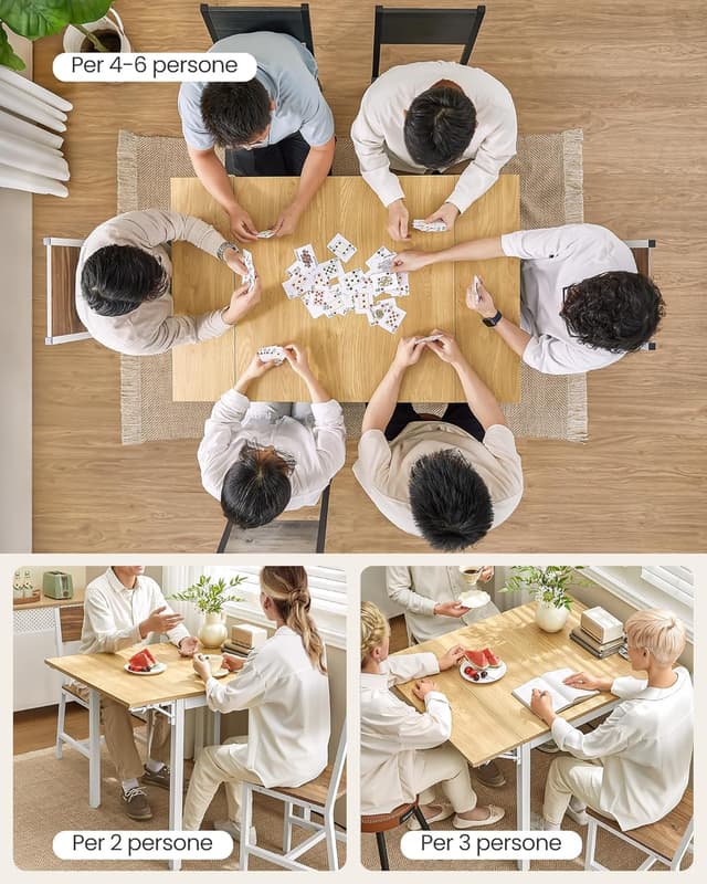 Thumbnail 4 de VASAGLE Tavolo da Pranzo Estensibile 78x120 cm