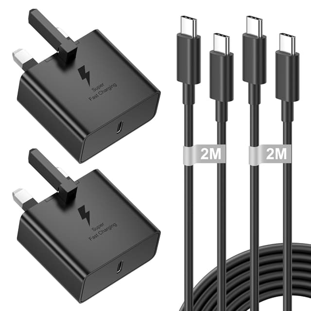 Detalle de Samsung Galaxy S25 25W Fast Charger 2-pack with 2m cable