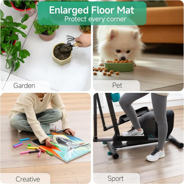 Thumbnail 4 de NATRKE Clear Office Chair Mat 122×92 cm