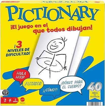 Detalle de Mattel Games Pictionary Juego de mesa familiar 🎮 para niños y adultos