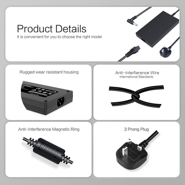 Detalle de 200W 19.5V 10.3A laptop charger